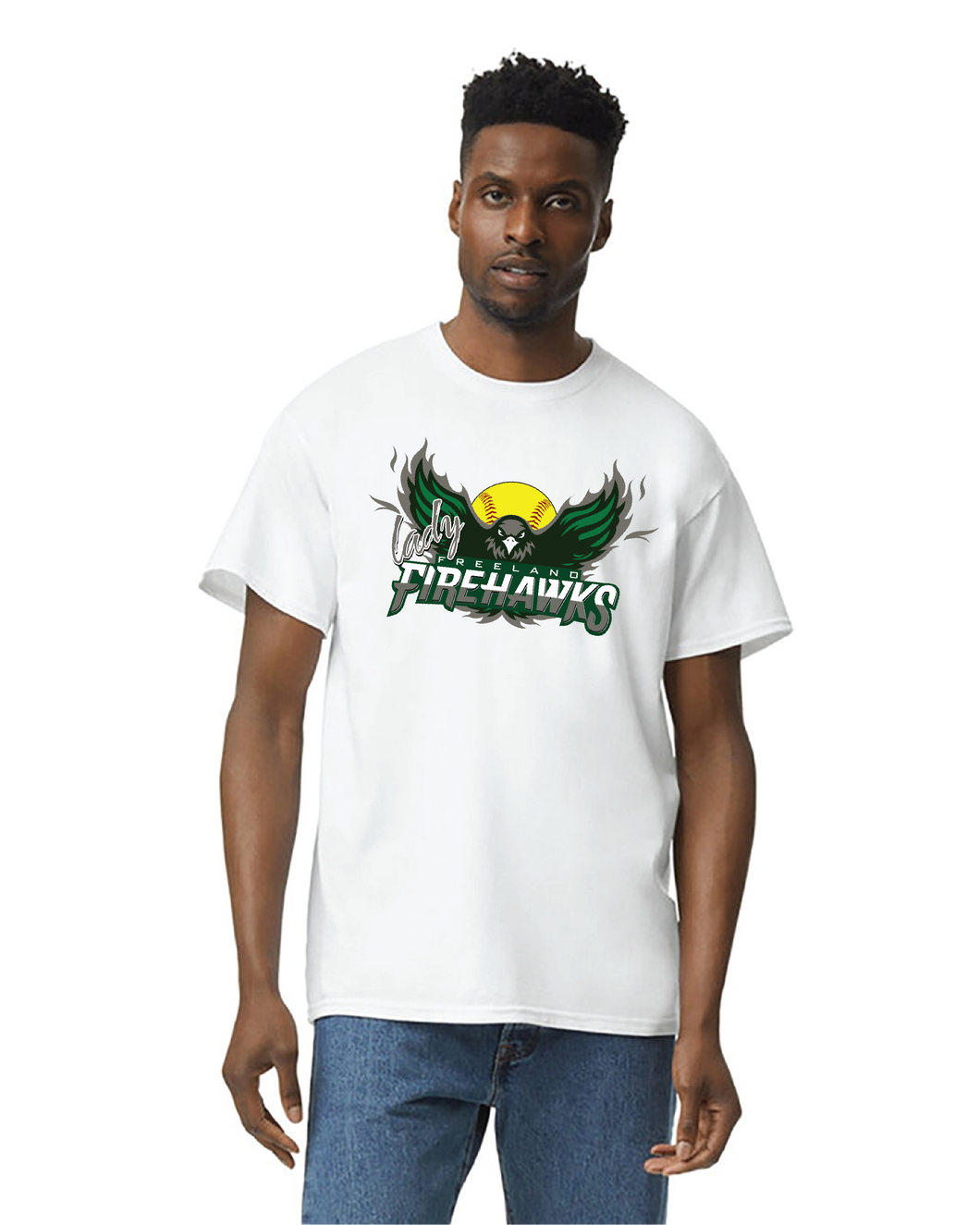 Adult Unisex | Freeland Lady Firehawks | Gildan T-shirt